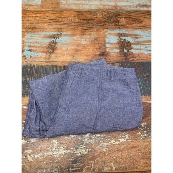 Tommy Hilfiger Woman Plus Blue Linen Wide Leg‎ Pants Size 14 - Picture 4 of 7